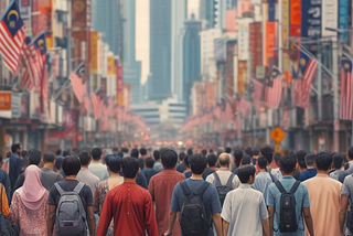 People walking in mlaysian street / Credits: DALL E