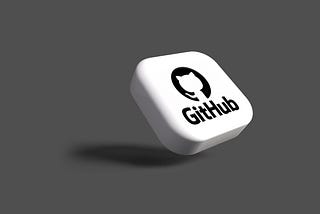 A white block containing black coloured text “GitHub”