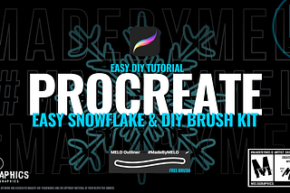 Easy Procreate Snowflake Tutorial + FREE DIY Stamp Brush Kit