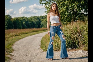 Flared-Denim-Jeans-1