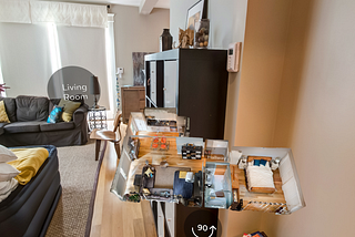 Airbnb’s interest in augmented reality — room depicted AR