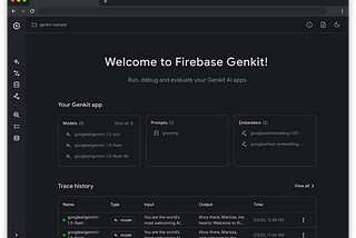 Web UI for the Firebase Genkit tool