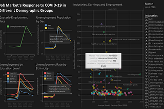Visualizing Job Market’s Response to COVID-19 in Demographic Groups