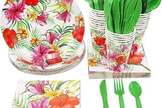 hawaiian-luau-dinnerware-set-tropical-party-supplies-serves-24-144-pieces-1
