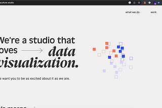 animation of the home page of Data Culture Studio