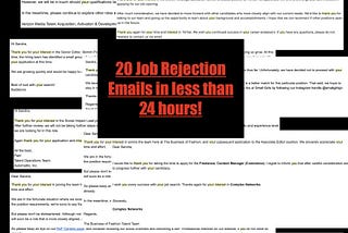 A Job-Seeker Got Rejected From 20 jobs in less than 24 hours.