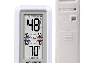 Accurate Indoor/Outdoor Digital Thermometer with Wireless Sensor for Temperature Monitoring | Image