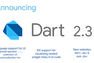 Anunciando Dart 2.3: Optimizado para construir Interfaces de Usuario