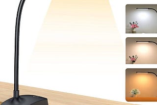 Flexible Clip-On Rechargeable Battery Desk Lamp with Adjustable Brightness | Image