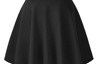 Comfortable Black Flared Mini Skater Skirt for All Occasions | Image