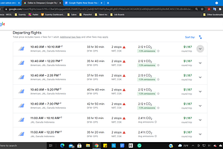 Google Flights Now Shows You Carbon Emissions Per Flight