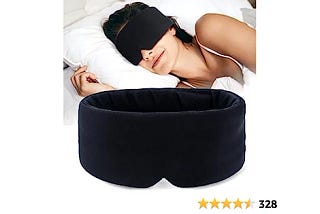 Product photo of the sleep mask I bought from Amazon.