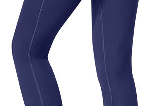 Ewedoos Women's Yoga Pants with Pockets - Comfortable High Waist Non-See-Through Workout Leggings (Navy, Medium) | Image