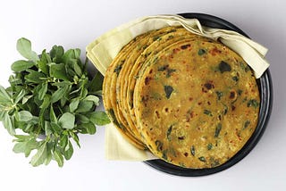 Methi Paratha (Fenugreek Leaves Flatbread) — My Food Veda