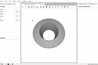 Screencast of the JupyterCAD-SALOME plugin.