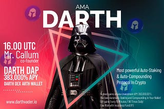 DARTH provides a decentralized financial asset where investors are rewarded with high and fast…
