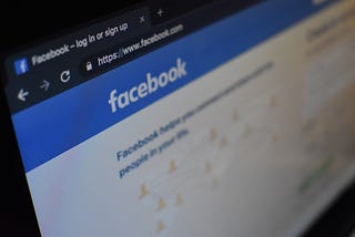 A screenshot of the Facebook homepage