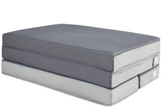 4-inch Portable Mattress: Space-Saving and Machine-Washable Queen | Image