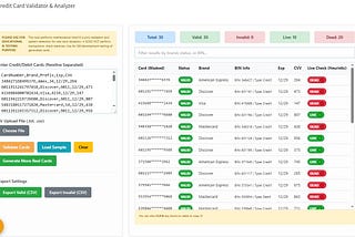 Bulk Credit Card Generator & Validator
