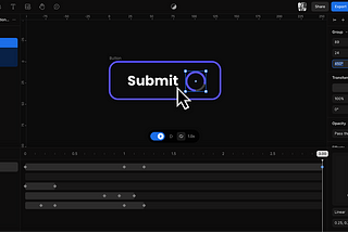 Phase’s interface showing the loader symbol rotating for the remainder of the animation to show the button request is being processed