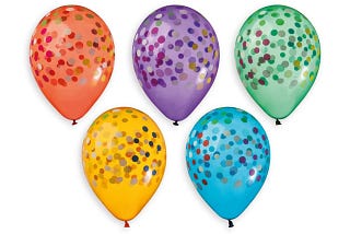 Confetti Crystal Clear Balloons - 50 Pack, 13 inches each | Image