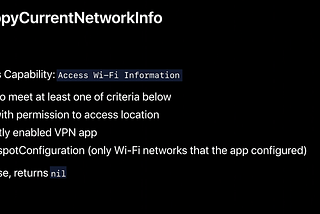 Get SSID (wifi name) with Swift iOS (IOS 13)