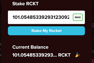 Rocket’s Staking Dapp