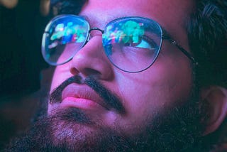 Observing a large advertisement screen