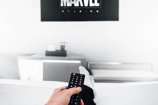 Feet up and getting ready to watch a marvel show