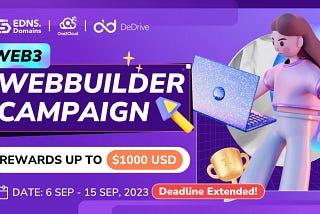 Web Builder Campaign — Showcasing Your Creativity with DeDrive Web