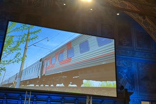 A Google ad at a global journalism festival, & a Russian train