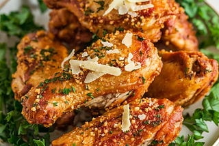 Crispy Baked Chicken Wings with Garlic Parmesan