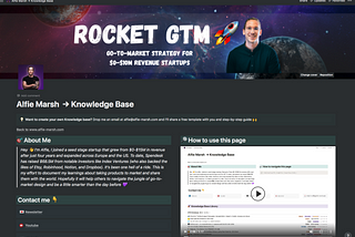 Rocket GTM 🚀 — Create a second brain (free Notion template) 👨‍🎓