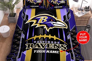 Personalized NFL Baltimore Ravens Bedding Set