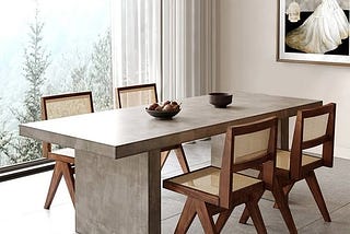 upoak-63-farmhouse-concrete-gray-wooden-dining-table-for-6-person-double-pedestal-1