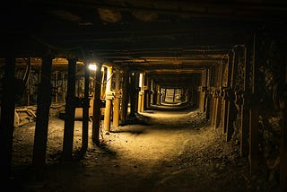 Inside of a coal mine