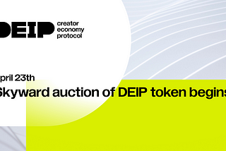 Skyward auction of DEIP token begins tomorrow