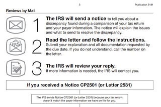 IRS is ramping up and tax letters are going out en masse now.