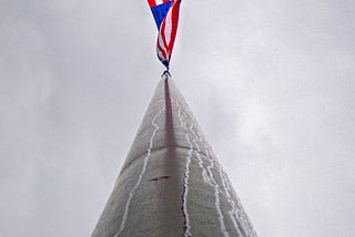 Flag pole in the Rain