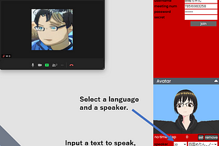 Talking avatar with Zoom Meeting SDK