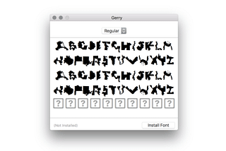 This free, ugly font is made from hideously gerrymandered districts
