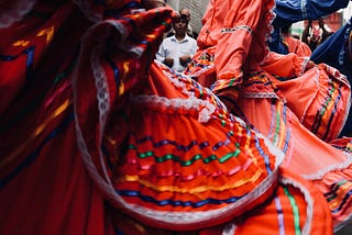 Faux Red Mexican Dress