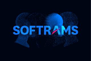 softrams logo in blue and red