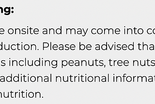 One Tough Cookie: The Insensitivity of Cookie Chains for Nut Allergies