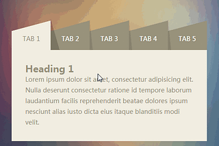 A nice Tab with CSS and JavaScript