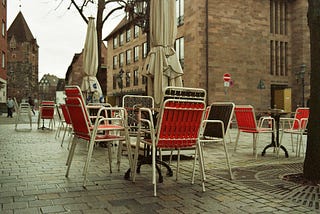 Empty Outdoor cafe