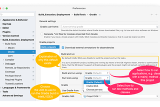 Annotated Screenshot from the book Getting to Know IntelliJ IDEA