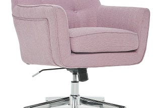 Purple Memory Foam Home Office Chair with 360-degree Swivel | Image