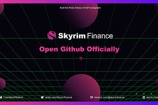 Skyrim Finance Github Contracts and App Repos Release
