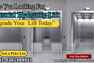 Industrial Hydraulic Lift Manufacturers in Chennai